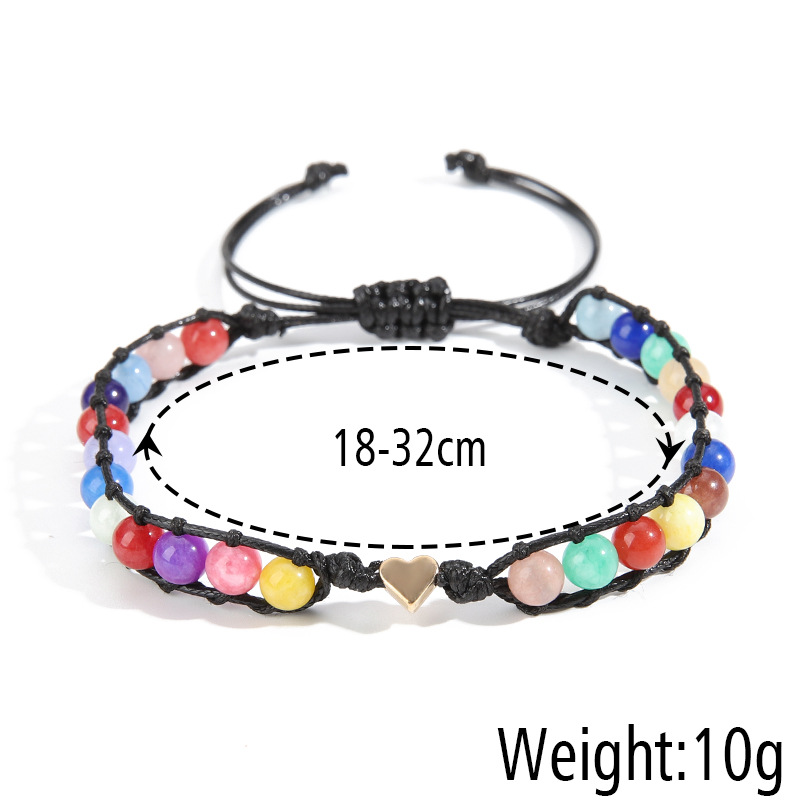 1 Piece Fashion Geometric Heart Shape Beaded rope Womenu0027S Bracelets