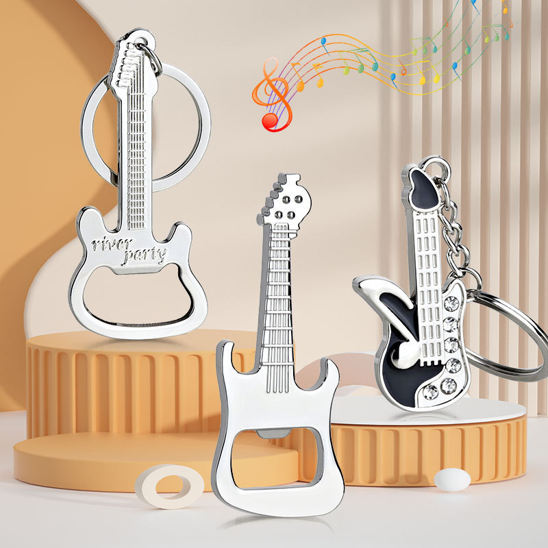 Creative beer bottle opener keychain company activity small prize guitar bottle opener refrigerator sticker customized small gift Creative beer bottle opener keychain company activity small prize guitar bottle opener refrigerator sticker customized small gift