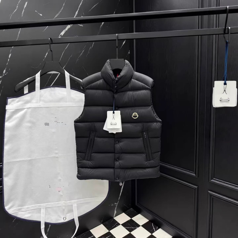 High-End New Mengkou Maya Stand Collar Matte down Vest with Small Logo, Unisex Autumn and Winter down Jacket Vest