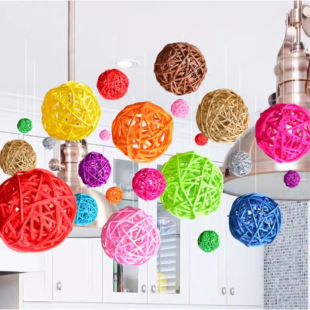 Rattan ball willow ball dry branch decorative ball shopping mall decoration kindergarten school corridor bar hanging decoration photography props decoration