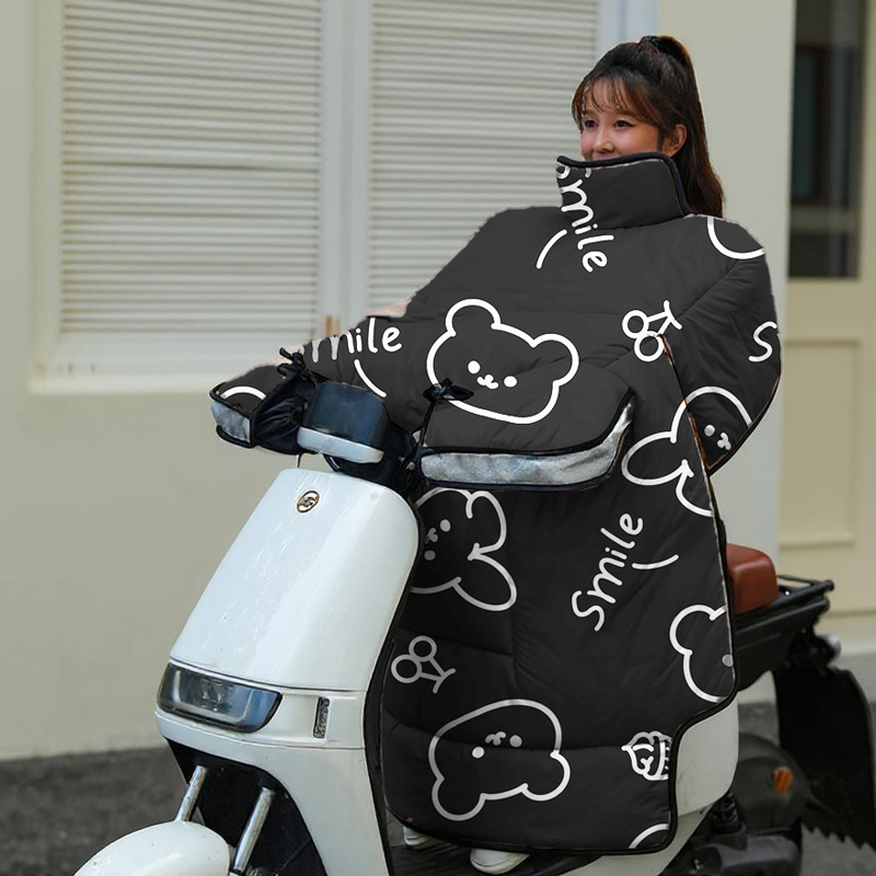 2025新款冬季加绒加厚电动车挡风被电瓶摩托车防水防风罩四季通用|undefined