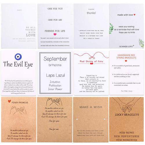 Cross-border universal make a wish lucky friendship bracelet necklace card accessories packaging card paper customization