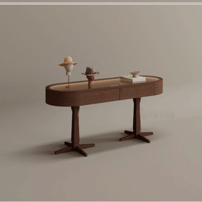 Gabinete de exhibición de joyas Gabinete de exhibición ovalada retro de moda Joyería Gabinete de joyería de plata Gabinete de mostrador boutique Nakajima