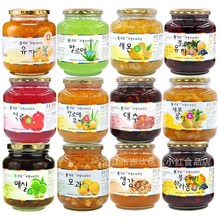 韓國進口全南(楠)蜂蜜柚子茶瓶裝檸檬百香果蘆薈大棗茶飲料果醬