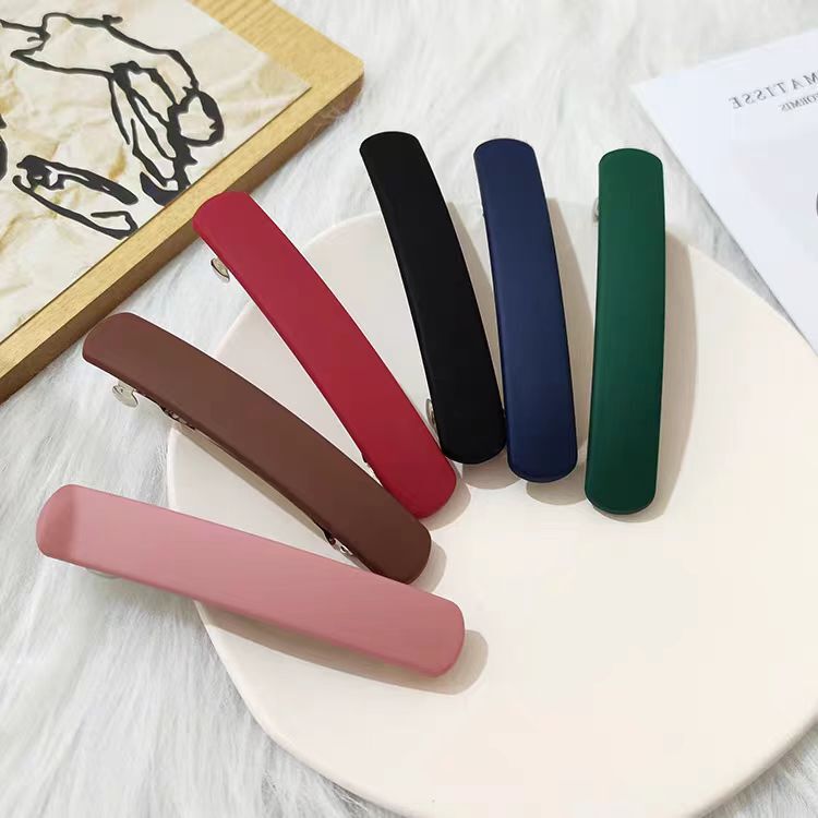 Solid Color Frosted Acrylic Hairpin Korean Style Fashion Simple Spring Clip Personalized Internet Celebrity Style Versatile Hair Accessory for Women Solid Color Frosted Acrylic Hairpin Korean Style Fashion Simple Spring Clip Personalized Internet Celebrity Style Versatile Hair Accessory for Women