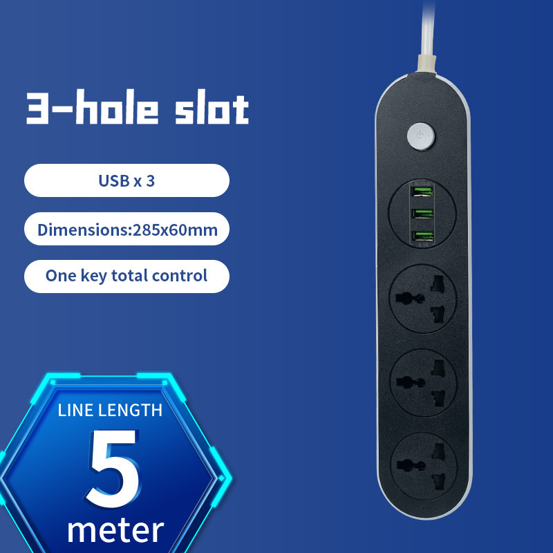 Euro con cable enchufe USB multi-orificio bit enchufe tablero de enchufe doméstico intercambio universal internacional enchufe transfronterizo al por mayor