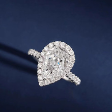�y��¿�925���y�W����̼荷���荰�Gɫ8*13mm���δ�ˮ�ν�ָ
