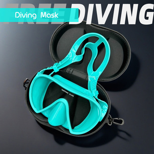 High-Definition Glass Diving Goggles, Silicone Snorkeling Lungs, Frameless Rubberized Design, Large Wide-Angle Vision, Nose Protection Integrated Mask