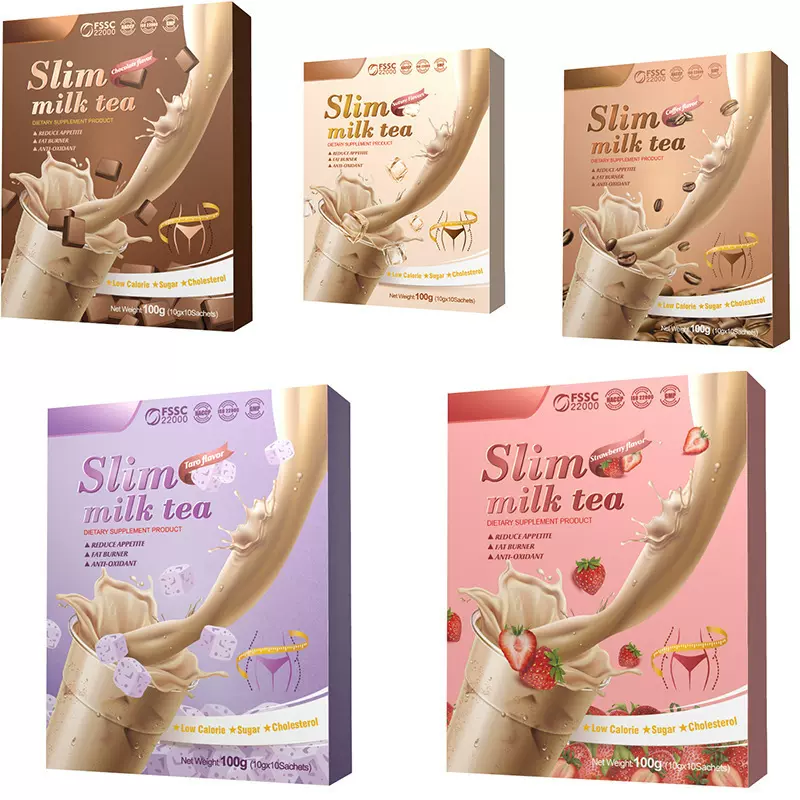 跨境出口外贸Weight loss slim milk tea Strawberry Chocolate