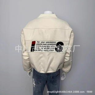 Factory Independent Off-White Is Miyake Flight Jacket Cotton Jacket Vibe Style Autumn and Winter Wool Baseball Jacket