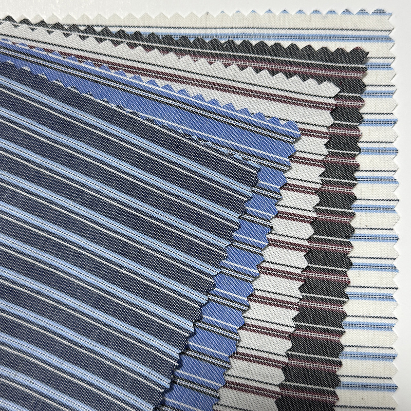 厂家现货 新款麻棉色织条子布 休闲服装裤装裙装面料