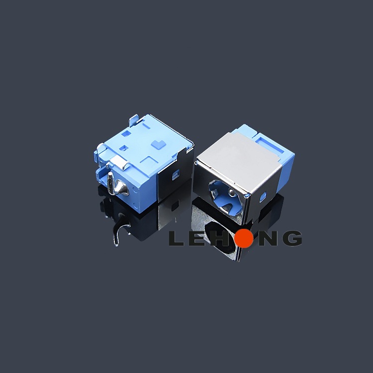 JK-DC-59WW蓝色弯针/笔记本电源母座/10A母座/DC电源插座/DC插座