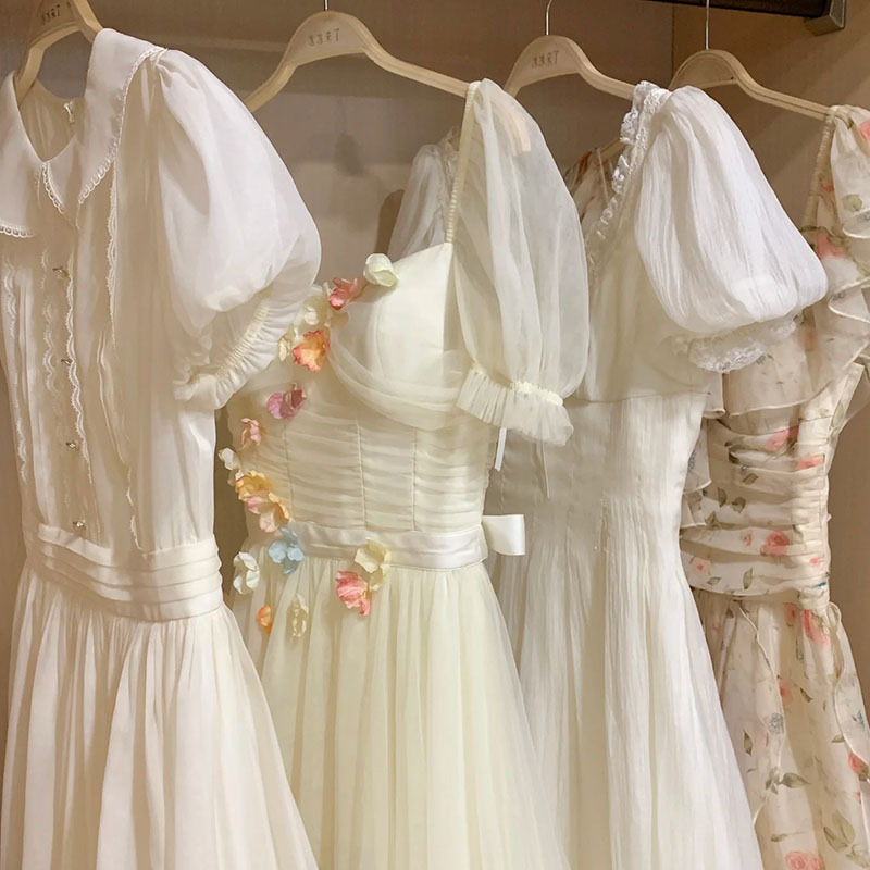 2025 夏の新韓国スタイルロングフレンチ花柄ドレスハイエンドスカートブランド婦人服卸売供給|undefined