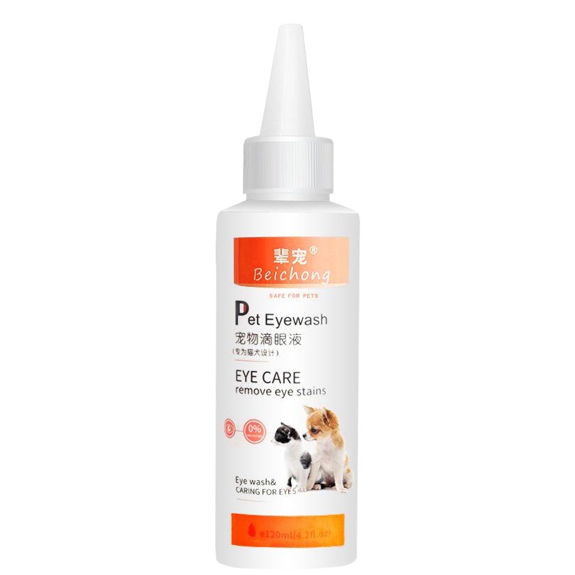Fábrica directa perro limpieza lágrimas mascotas gotas para los ojos 120ml ojo de gato lavado de ojos suministros de limpieza image 1