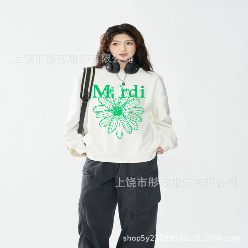 2025新款时尚韩国Mrdi卫衣金高银明星同款小雏菊多花腊肠狗上衣|undefined