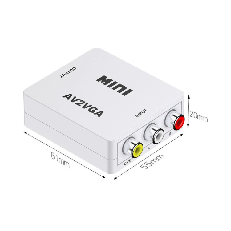 HDMI к AV/HDTV/VGA конвертер компактная белая коробка поддерживает аудио распределитель проводка промо-hot sale