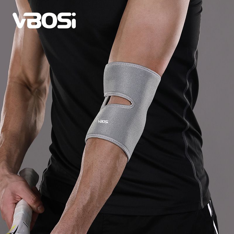 Men's Breathable Adjustable Compression Elbow Pads for Joint Protection, Suitable for Badminton, Weightlifting, and Sports. Wholesale Elbow Protectors