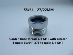 Brass faucet to garden hose adapter with air restrictor sink faucet adapter to garden hose