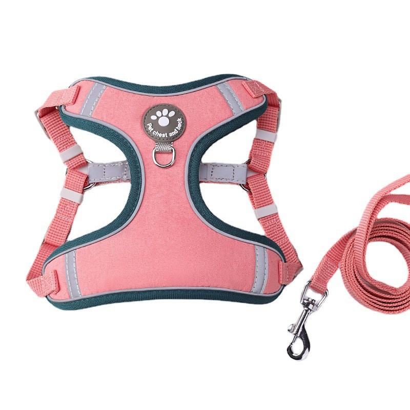 El perro popular transfronterizo suministra la nueva correa de pecho de la cuerda de tracción del animal doméstico respirable reflexivo pequeña y mediana cuerda de tracción del gato
