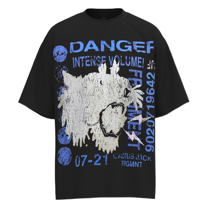 Travis de manga corta M mark Scott pequeño pato amarillo cactus relámpago rap tour TS pareja conjunta camiseta de hip-hop