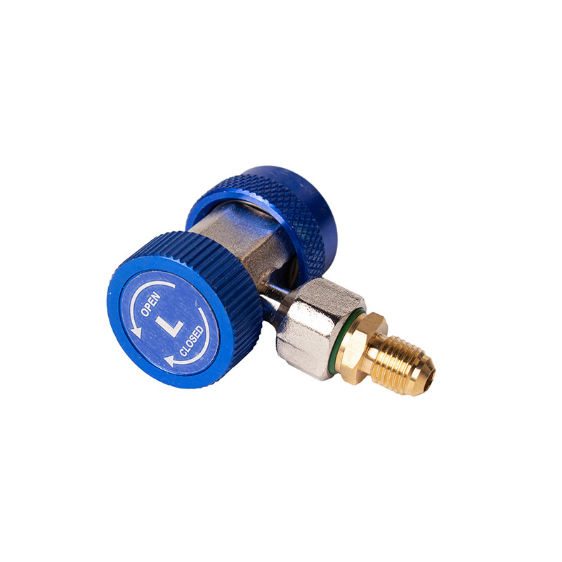 Fábrica directa coche fluoración ajustable conector rápido de tres vías aire acondicionado nieve alta y baja presión refrigerante herramienta de conversión