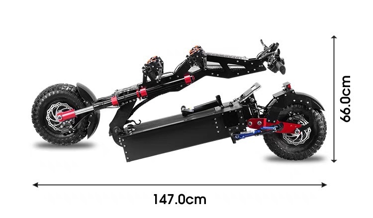 Retuol 14inch High-Power High-Speed Off-Road Dual-Drive Electric Scooter Foldableing Battery Scooter Dropshipping