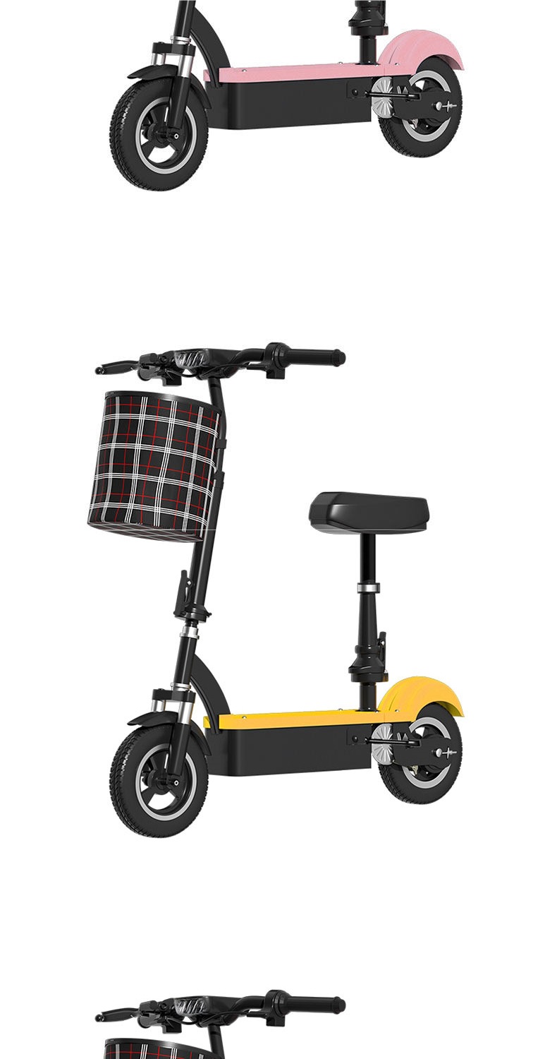 Foldable electric scooter, mini electric vehicle, lightweight and portable electric scooter for commuting to work, and other uses