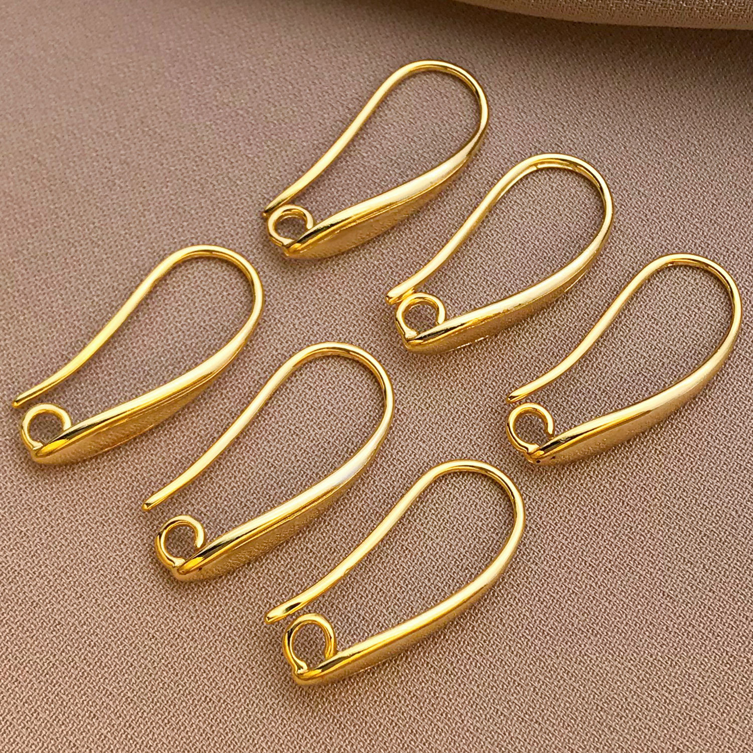 T392-3.5x9x19mm copper plated 18K real gold strong color retention glossy ear ho…