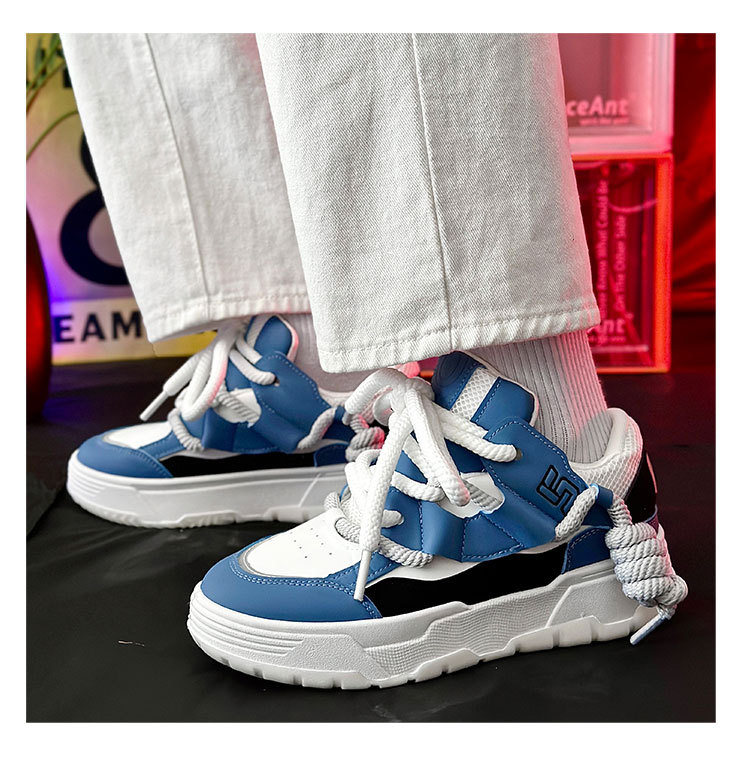 Schwarze Samurai Skaterschuhe Freizeitsneaker Für Herren_voghion.com