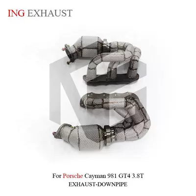 Suitable for Porsche Cayman 981 GT4 3.8T stainless steel manifold downpipe with heat shield
