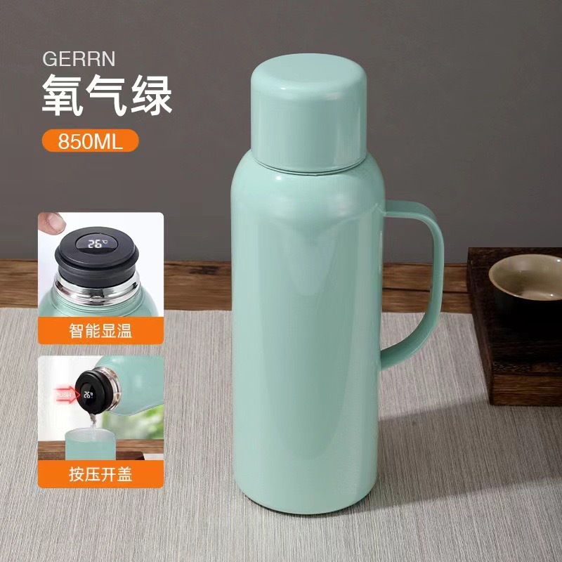 Grado materno-infantil 316 acero inoxidable termocalentador de temperatura mecánica inteligente hervir tetera de té portable separación de té taza de agua portátil