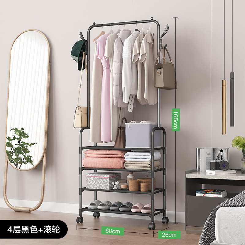 Perchero multifuncional zapatos simples y sombreros rack piso Zapatero grueso acero tubo de almacenamiento rack almacenamiento percha al por mayor