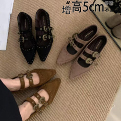 现货【内增高】6233-20主推韩版时尚百搭气质爆款秋季新女鞋单鞋