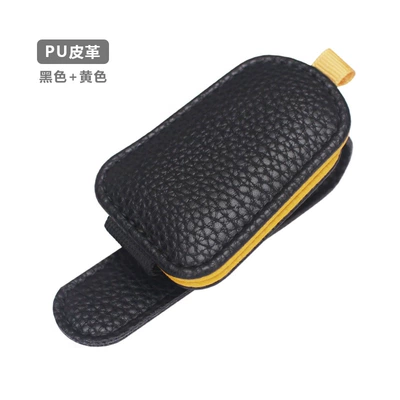 Holder Sunglasses Storage Holder Car – Car Glasses Clip/Bill Clip - black-with-yellow-ear-style