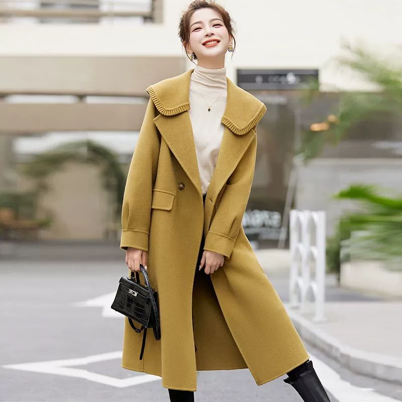 Quilted demi-season doll, woolen coat, Japanese and Korean, increased thickness, 2023, doll collar