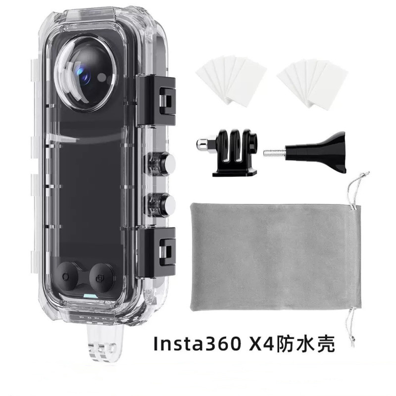 Suitable for Insta360X4/X3 Fully Invisible Anti-Fall Diving Shell, Waterproof Shell, Surfing, Skiing and Snorkeling Accessories