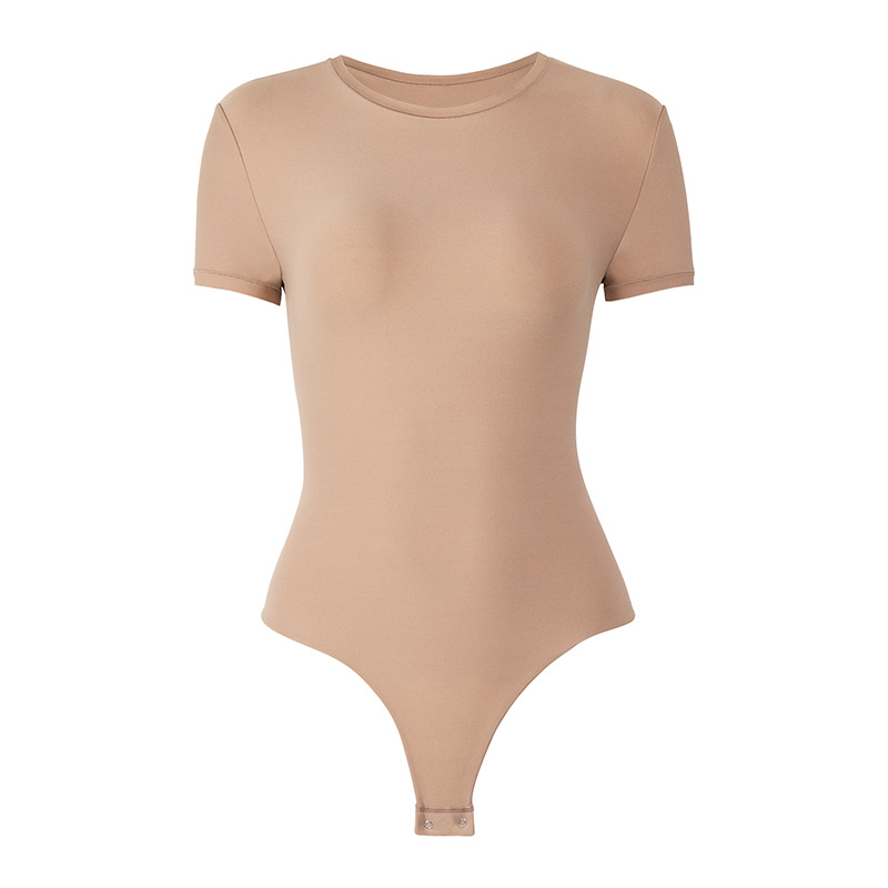 Kardashian SKIM * La misma camiseta de niebla de doble capa de una sola pieza que forma el cuerpo que forma la manga corta MT000327