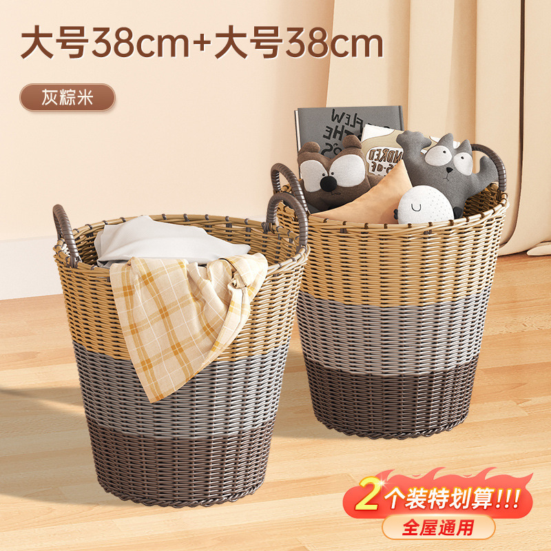 Cestas de ropa sucia de baño Cestas de ropa sucia Cestas de ropa sucia Cestas de lavandería domésticas Cestas de ropa tejidas a mano