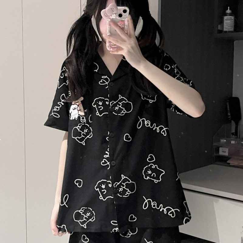 7909 블랙라인독 [반팔+반바지]슈트