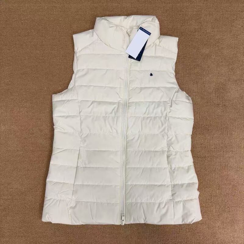 In-Stock High-Quality Version with Barcode Scanner Capability/Ribbed Vest Autumn New Zip-Up Stand Collar Cotton Jacket Sleeveless with Small Horse Embroidery