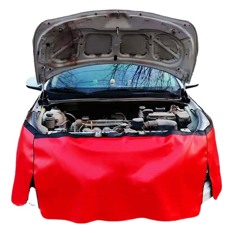 Car repair fender protective pad washed leather three-piece set 4s shop maintenance Fender protective pad cloth crazy purchase