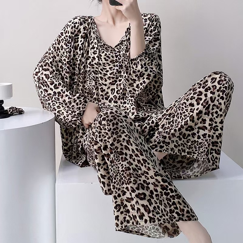 MZS2708 라지사이즈 슈트+머리끈-카키호피무늬