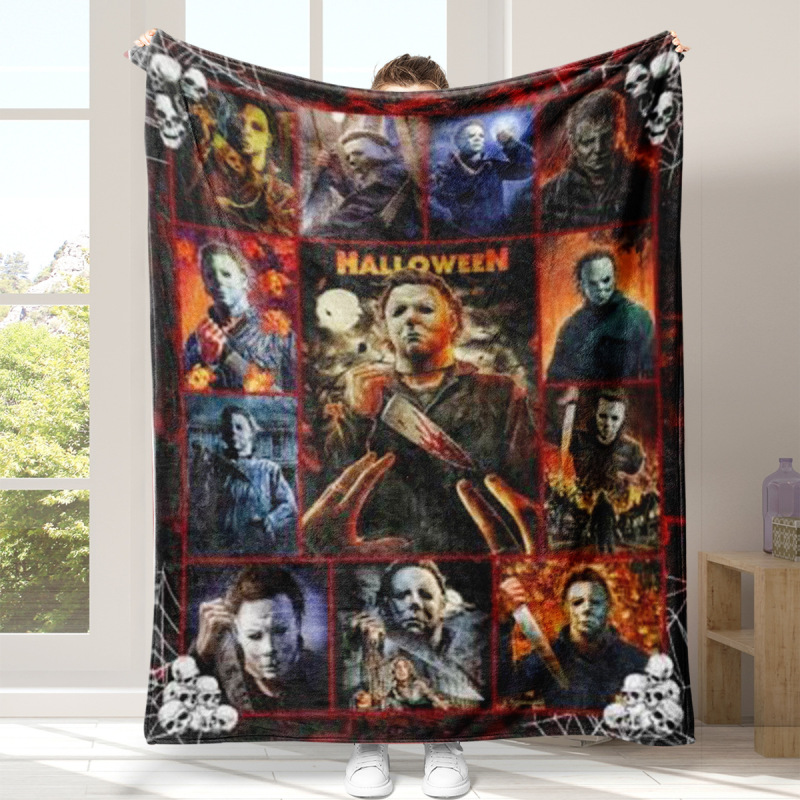 クリスマスハロウィーンフランネル毛布祝日プレゼントベッド用品リビングソファー怠け者毛布来図|undefined
