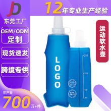 厂家跨境亚马逊运动户外软水壶折叠TPU跑步水袋马拉松轻量便携