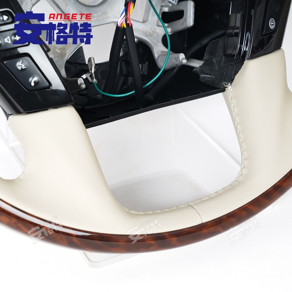 Suitable for Nissan Patrol Y62 Infiniti Qx56/Qx80 Peach Wood Beige High-End Car Steering Wheel Modification