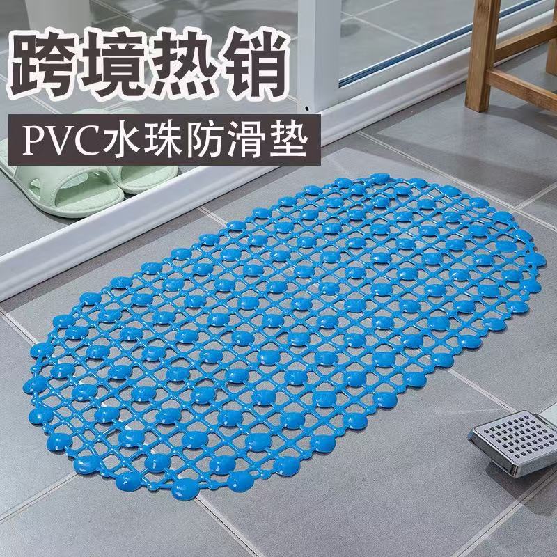 Water Droplet Pvc Oval Bathroom Non-Slip Mat for Elderly and Children, Bathroom Floor Mat, Shower Room Bathtub Bath Mat, Cross-Border