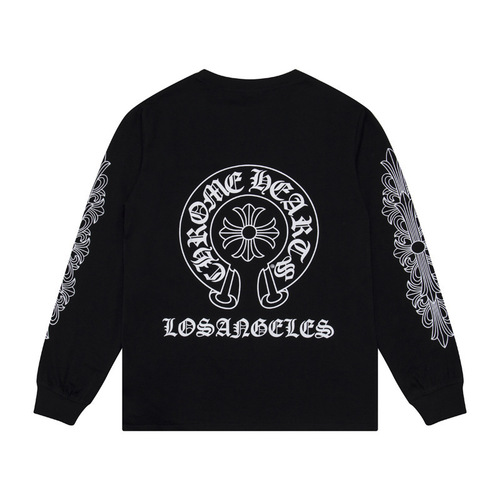 Cross-border trendy brand Chrome Heart long-sleeved T-shirt, crew neck, unisex, versatile, in stock, wholesale