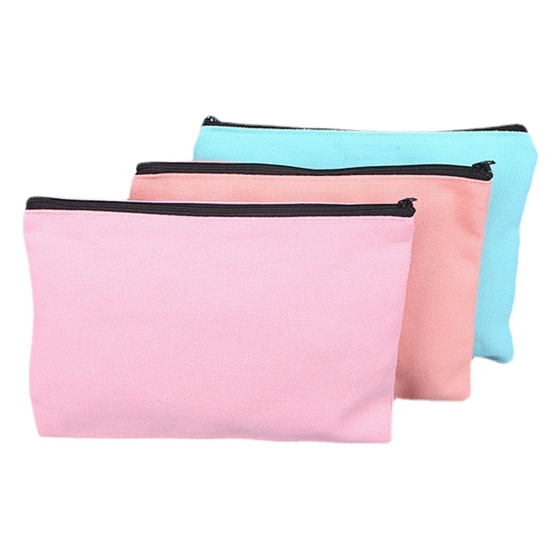 Estuche de lápices de lona personalizado transfronterizo estudiante creativo en Blanco Bolsa de cosméticos de moda bolsa de lona portátil de gran capacidad al por mayor