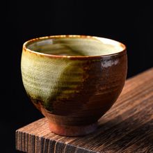 柴烧杯老式烧日式复古中式主人杯陶瓷单杯女茶杯品茗杯代发