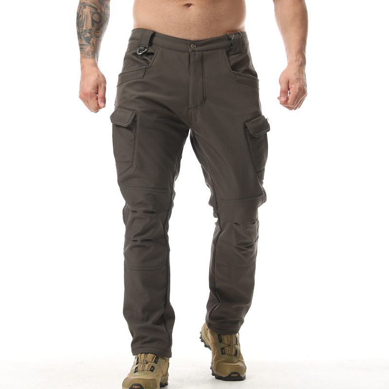 In-Stock Autumn and Winter Softshell Combat Pants for Men, Outdoor Fleece-Lined Warm Military Pants, Durable Multi-Pocket Tactical Long Pants In-Stock Autumn and Winter Softshell Combat Pants for Men, Outdoor Fleece-Lined Warm Military Pants, Durable Multi-Pocket Tactical Long Pants